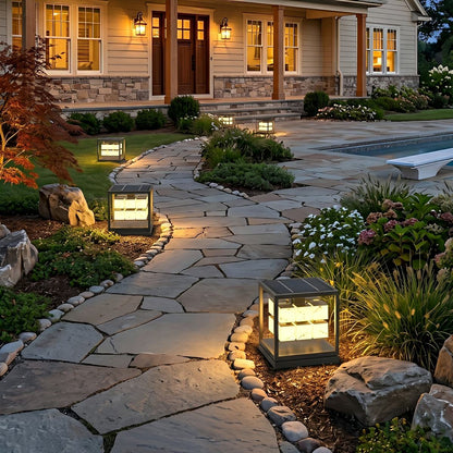 Square LED Waterproof Modern Outdoor Deck Lights Pillar Light Post Caps Lights - Flare Shack