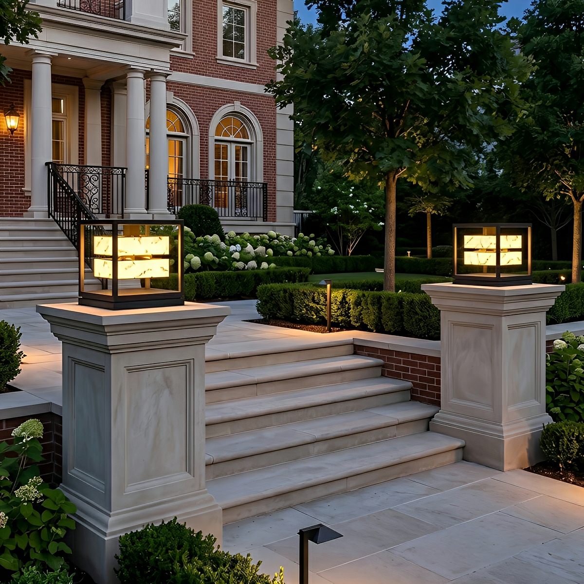 Square LED Waterproof Modern Outdoor Deck Lights Pillar Light Post Caps Lights - Flare Shack