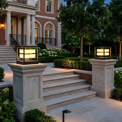 Square LED Waterproof Modern Outdoor Deck Lights Pillar Light Post Caps Lights - Flare Shack