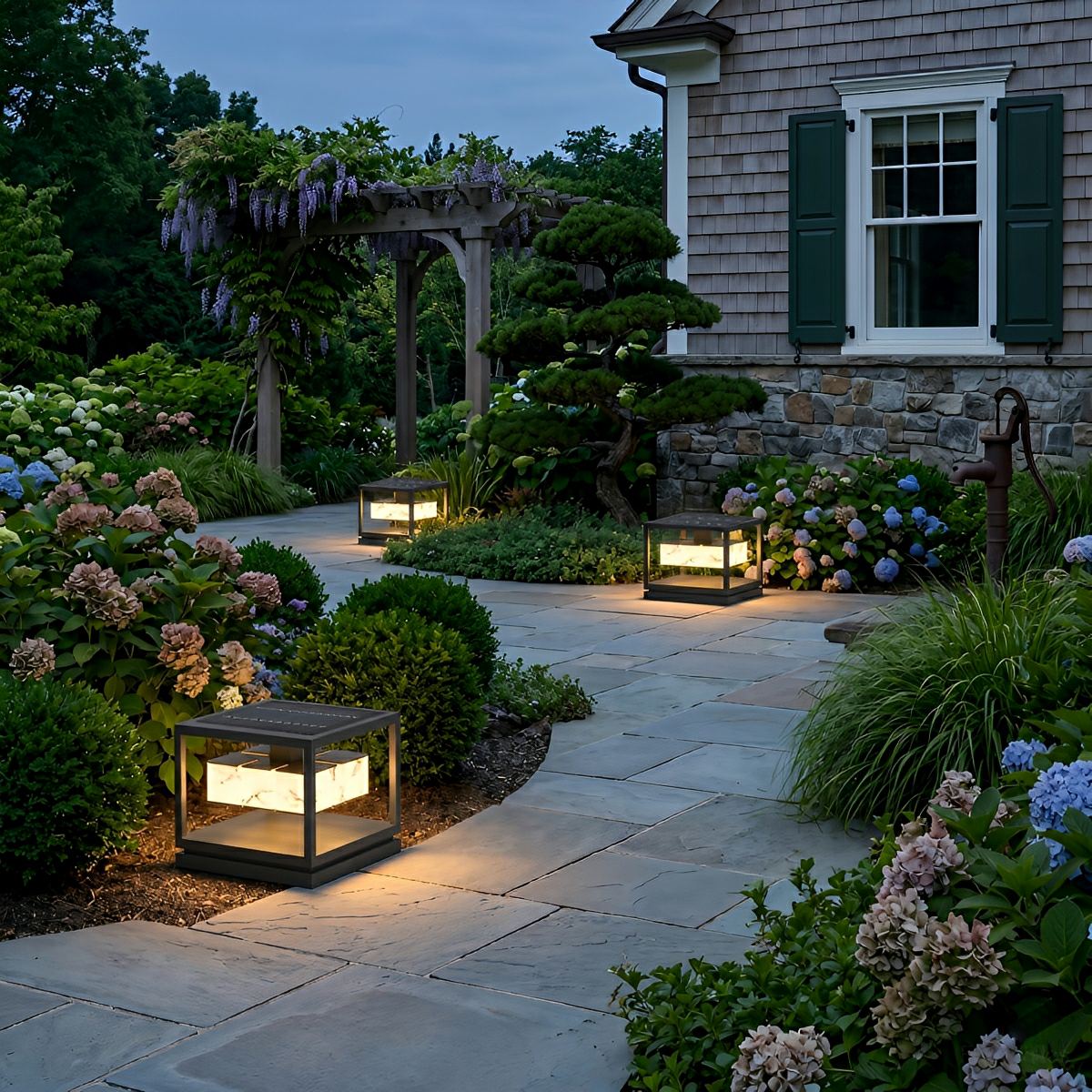 Square LED Waterproof Modern Outdoor Deck Lights Pillar Light Post Caps Lights - Flare Shack