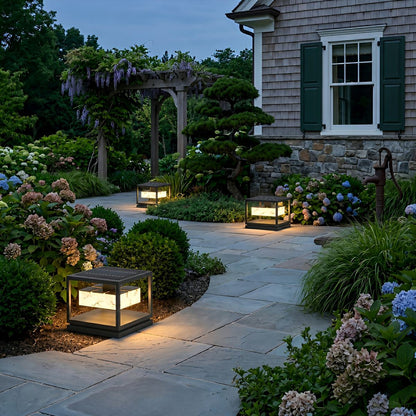 Square LED Waterproof Modern Outdoor Deck Lights Pillar Light Post Caps Lights - Flare Shack