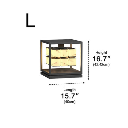 Square LED Waterproof Modern Outdoor Deck Lights Pillar Light Post Caps Lights