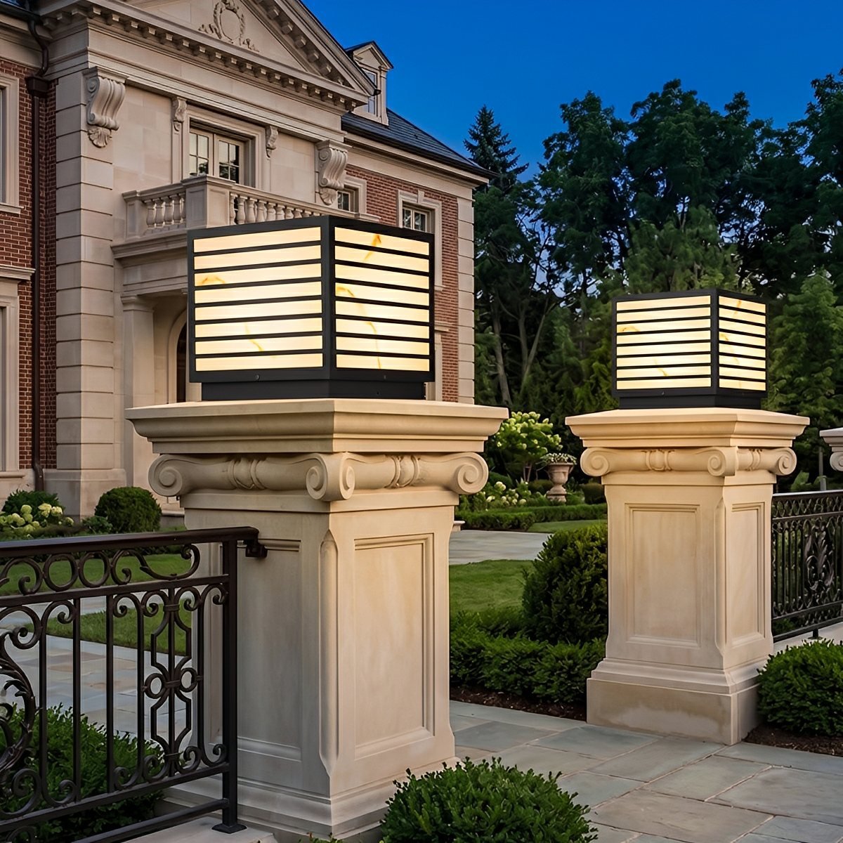 Square Waterproof LED Modern Outdoor Deck Post Lights