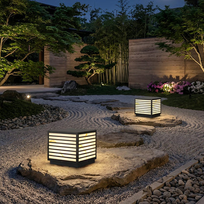 Square Waterproof LED Modern Outdoor Deck Post Lights