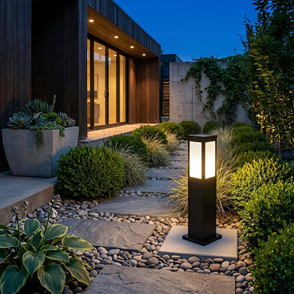 Square Waterproof LED Modern Solar Outdoor Path Lights Post Lights Walkway Lamps