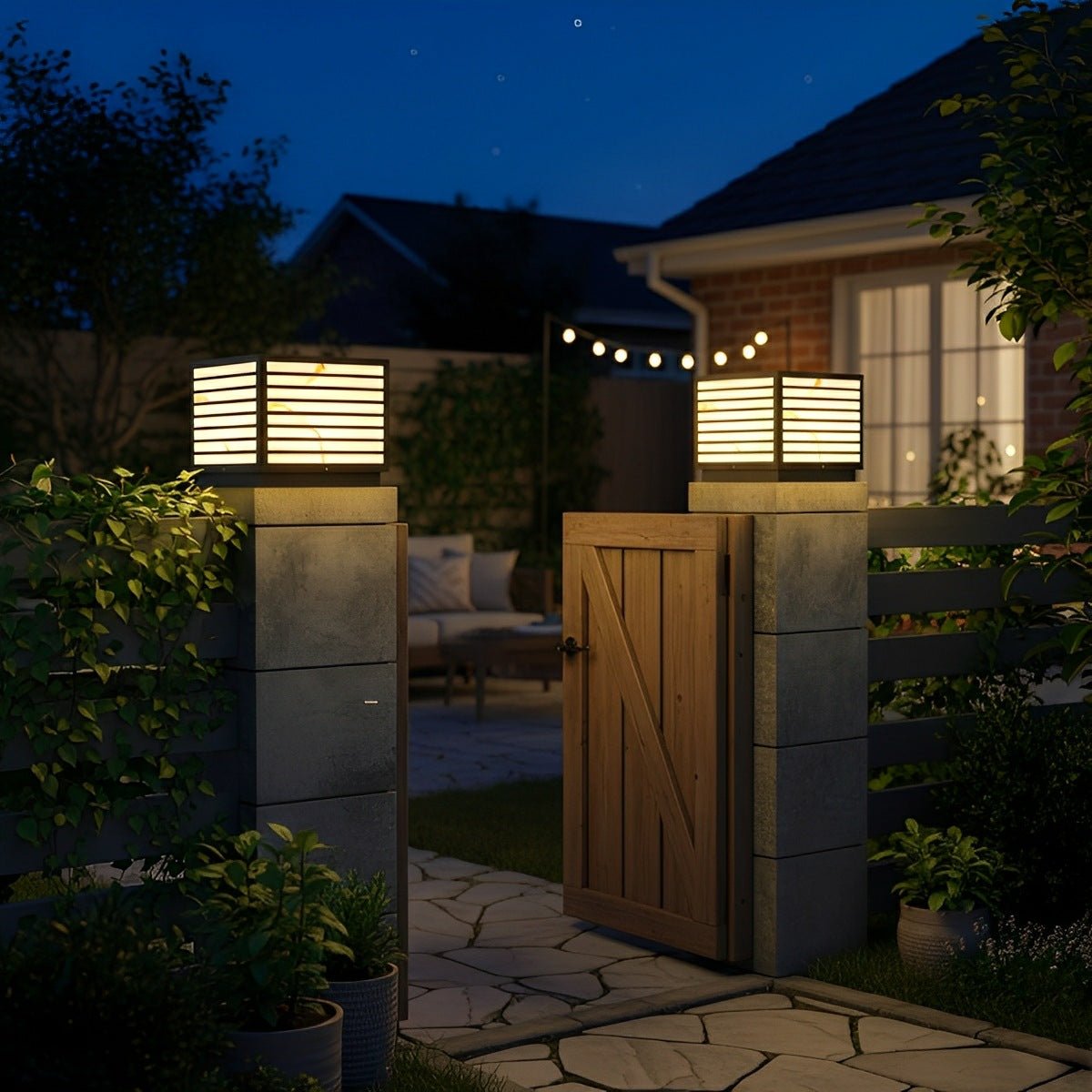 Square Waterproof LED Solar Modern Outdoor Deck Post Lights - Flare Shack