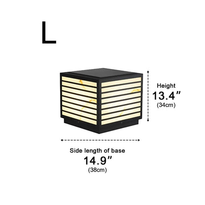 Square Waterproof LED Modern Outdoor Deck Post Lights