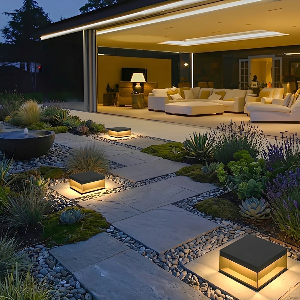 Square Waterproof LED Stainless Steel Fence Outdoor Post Cap Lights - Flare Shack