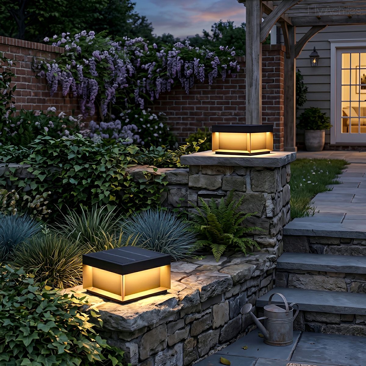 Square Waterproof LED Stainless Steel Fence Outdoor Post Cap Lights - Flare Shack