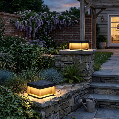 Square Waterproof LED Stainless Steel Fence Outdoor Post Cap Lights - Flare Shack