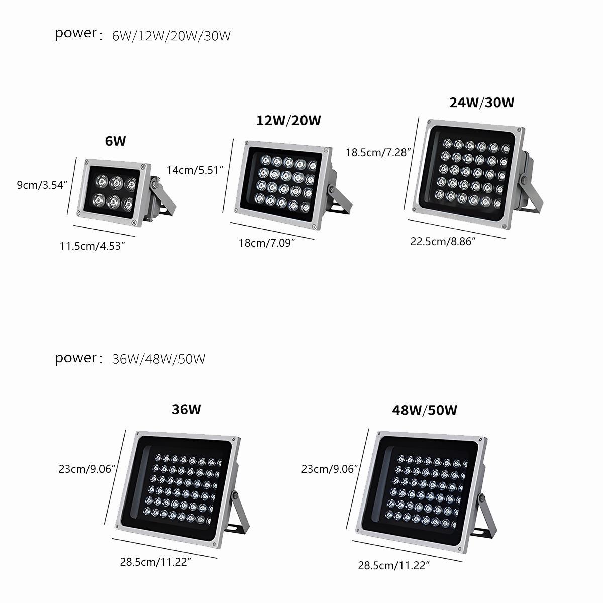 Square Waterproof Outdoor LED Spot Lights Building Exterior Light