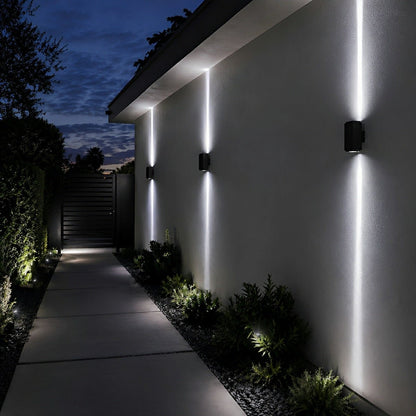 Square Waterproof Outdoor Up and Down LED Spot Lights Exterior Wall Washer Light - Flare Shack