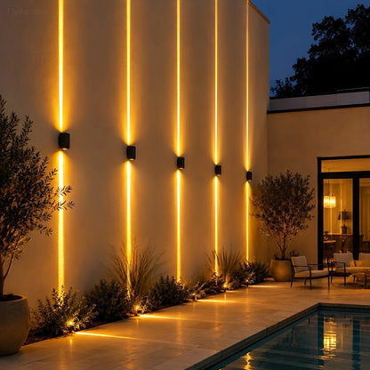Square Waterproof Outdoor Up and Down LED Spot Lights Exterior Wall Washer Light - Flare Shack