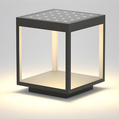 Stainless Steel Waterproof Square Hollow LED Outdoor Post Lights