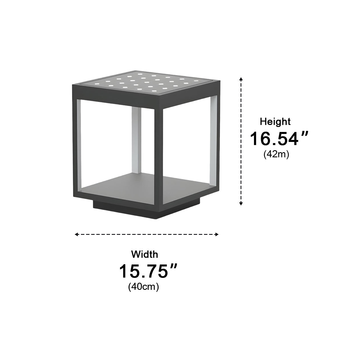 Stainless Steel Waterproof Square Hollow LED Outdoor Post Lights
