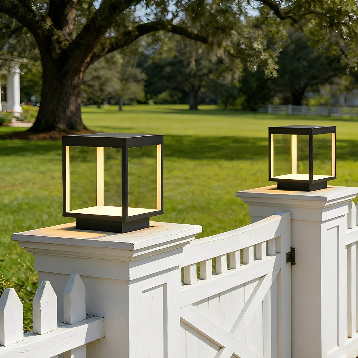 Stainless Steel Waterproof Square Hollow LED Outdoor Post Lights - Flare Shack