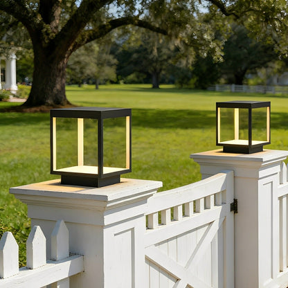Stainless Steel Waterproof Square Hollow LED Outdoor Post Lights - Flare Shack