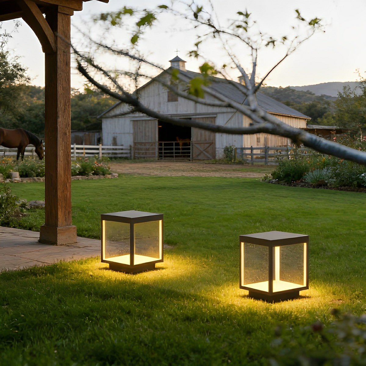 Stainless Steel Waterproof Square Hollow LED Outdoor Post Lights - Flare Shack