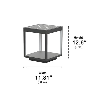 Stainless Steel Waterproof Square Hollow LED Outdoor Post Lights