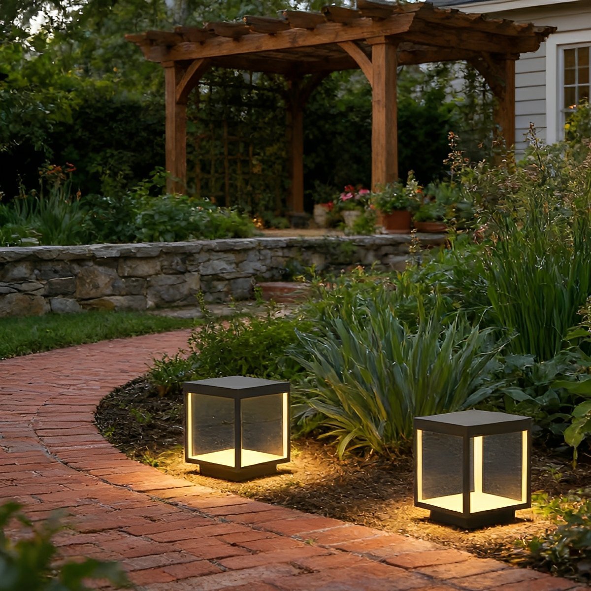 Stainless Steel Waterproof Square Hollow LED Outdoor Post Lights - Flare Shack