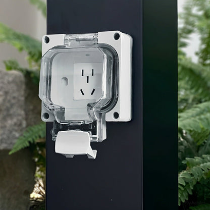 Steel Outdoor Waterproof Pathway Lights with GFCI-Protected Outlet