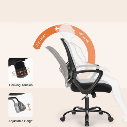 Tall 360 ° Rotatable Modern Ergonomic Office Chair with Armrest