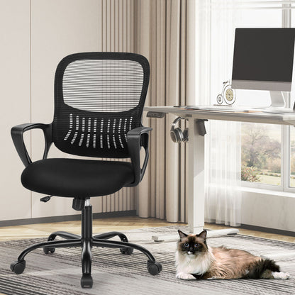 Tall 360 ° Rotatable Modern Ergonomic Office Chair with Armrest - Flare Shack