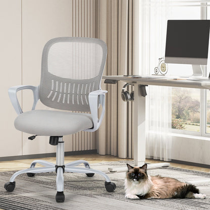 Tall 360 ° Rotatable Modern Ergonomic Office Chair with Armrest - Flare Shack
