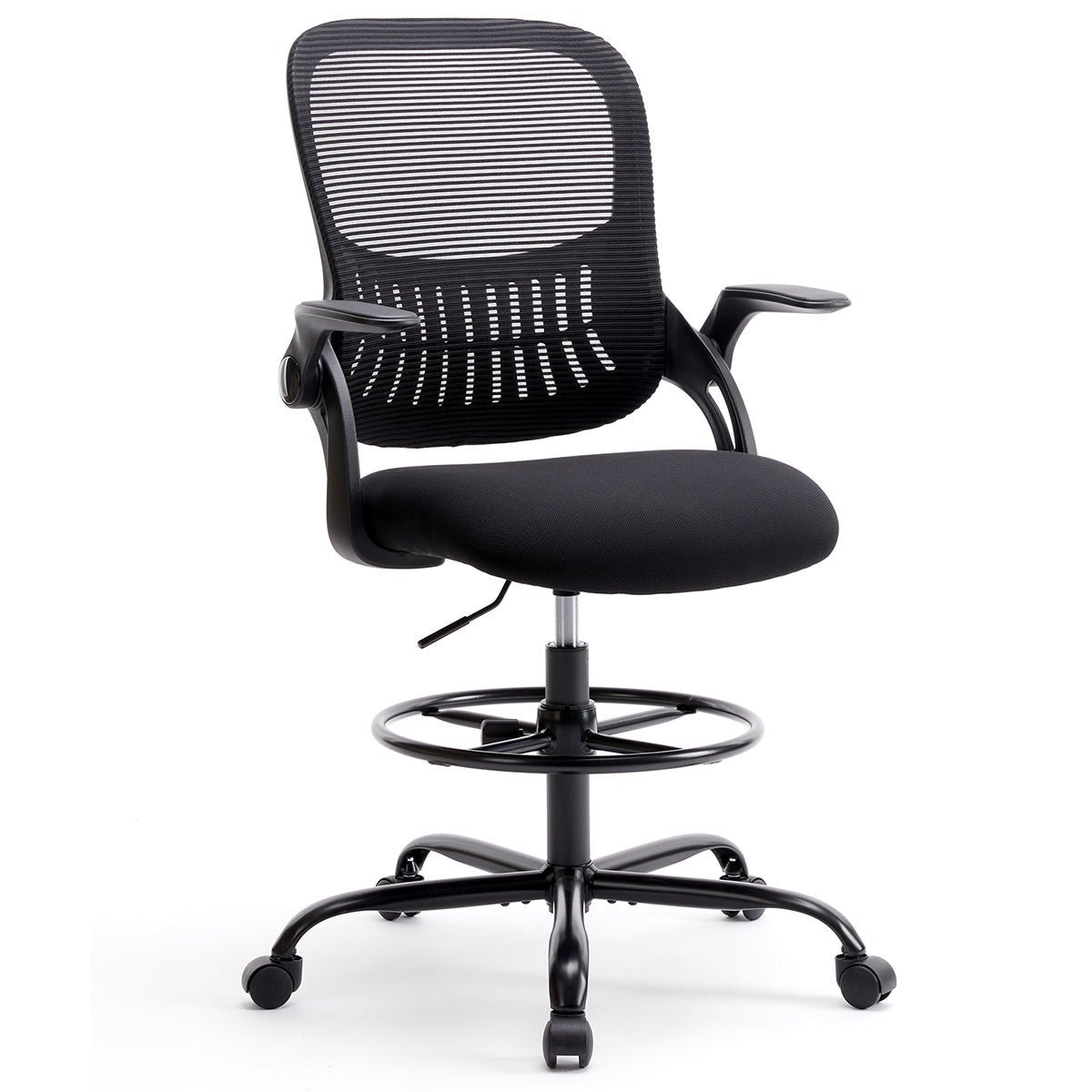 Tall 360 ° Rotatable Modern Ergonomic Office Chair with Armrest - Flare Shack