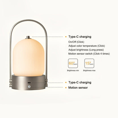 Touch Sensitive  LED Dimmable Table Lamp Rechargeable