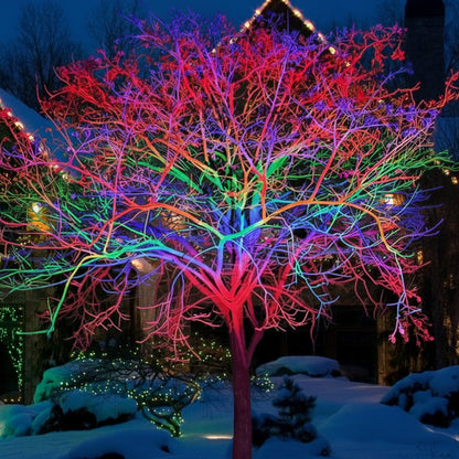 Color-changing Outdoor Waterproof RGB LED Spot Light Landscape Tree Lighting With Remote Control
