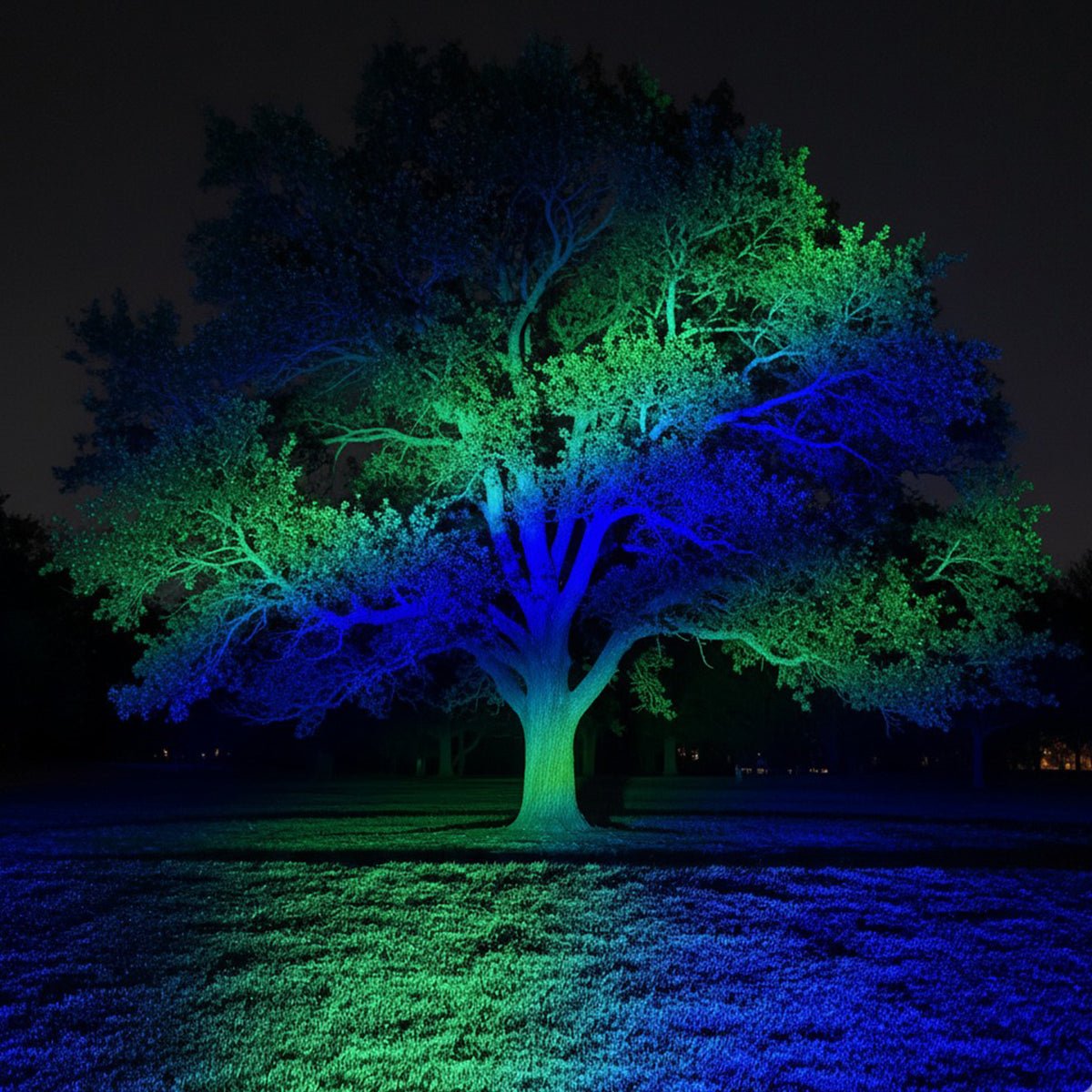 Color-changing Outdoor Waterproof RGB LED Spot Light Landscape Tree Lighting With Remote Control