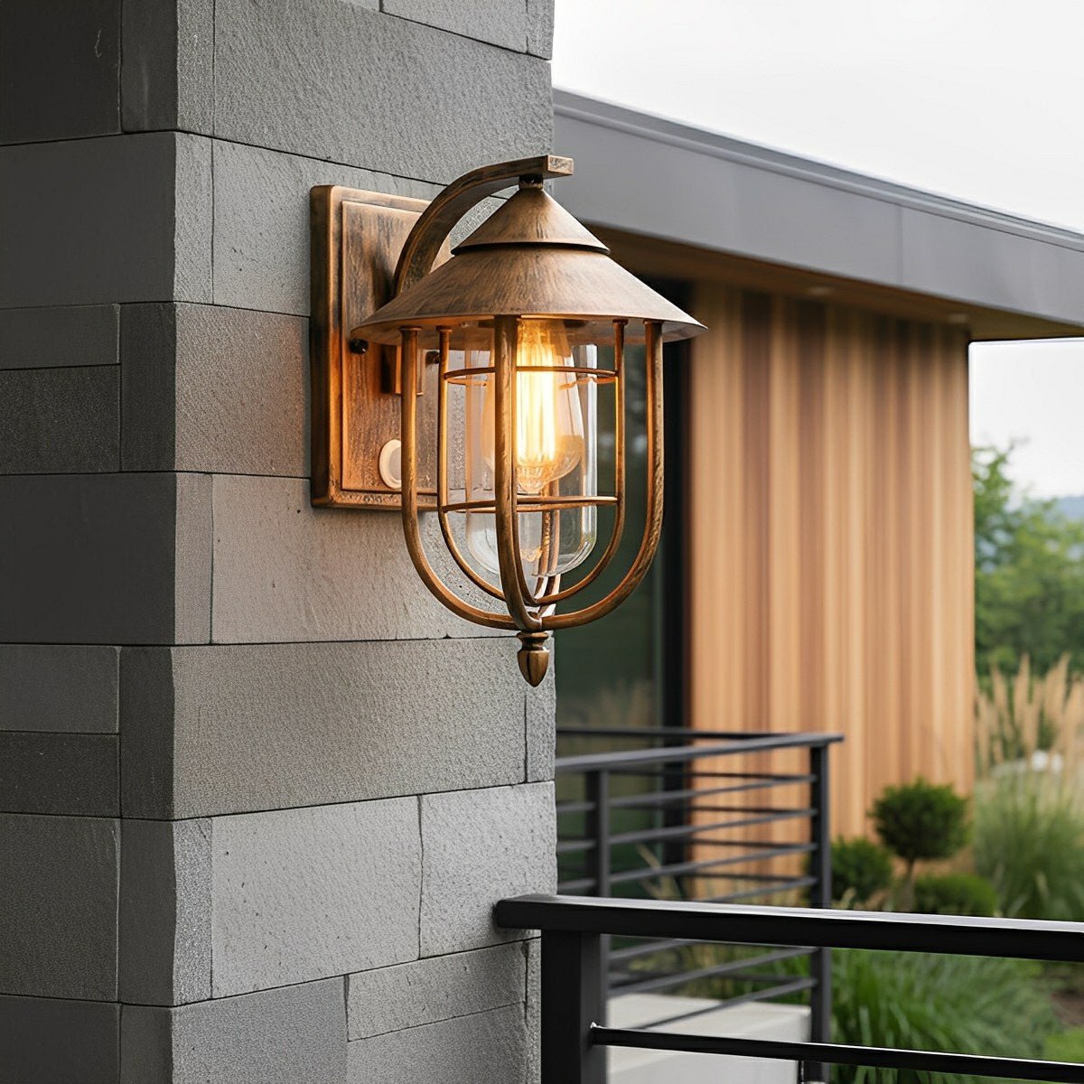 Vintage Classic Waterproof Birdcage Outdoor LED Porch Wall Lights