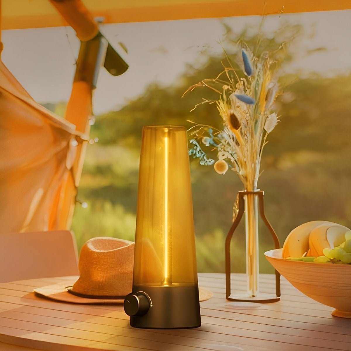 Vintage Cone Dimmable LED Table Lamp Ambient Light