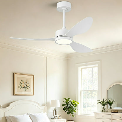 Vintage DC Motor Ceiling Fan with Light Full-Spectrum LED - Flare Shack