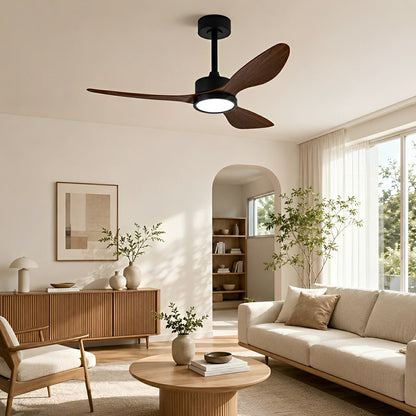 Vintage DC Motor Ceiling Fan with Light Full-Spectrum LED - Flare Shack