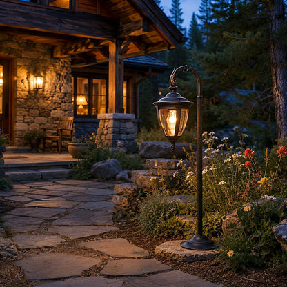 Vintage European Outdoor Path Light LED Lantern