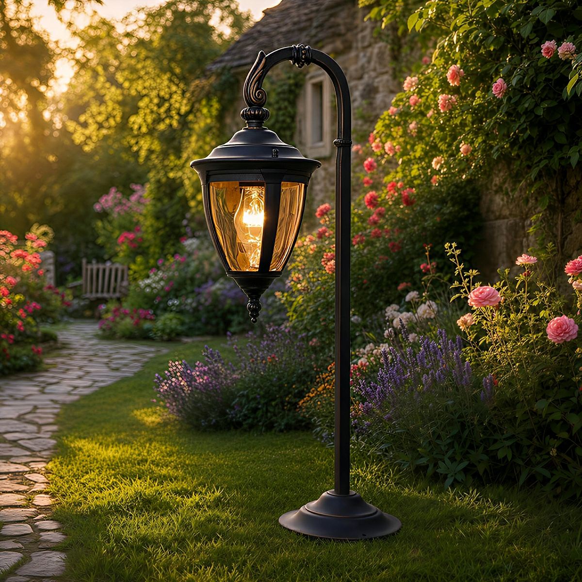 Vintage European Outdoor Path Light LED Lantern