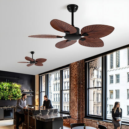 Vintage Imitation Palm Leaf 6 - speed Reverse Frequency Ceiling Fan - Flare Shack