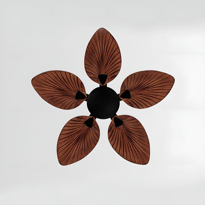 Vintage Imitation Palm Leaf DC Motor 6-speed Reverse Frequency Ceiling Fan