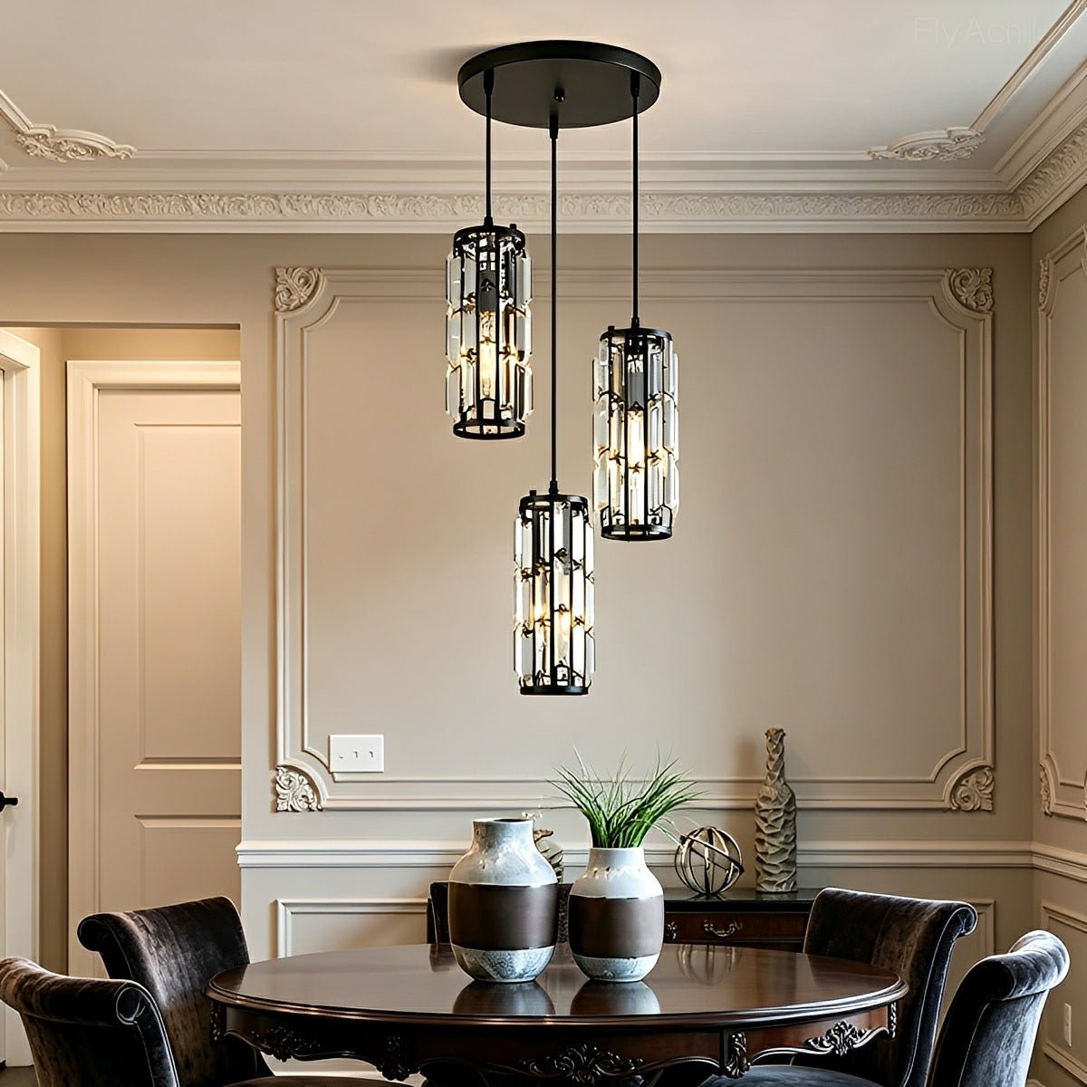 Vintage Industrial Crystal Glass Pendant Light Ceiling Light - Flare Shack