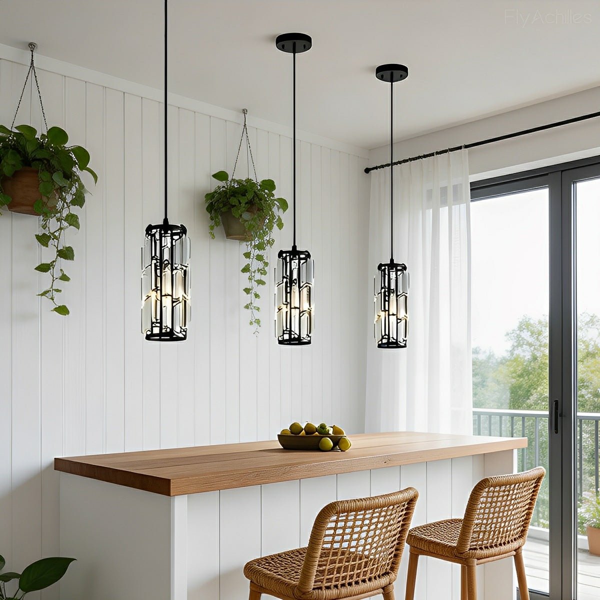 Vintage Industrial Crystal Glass Pendant Light Ceiling Light - Flare Shack