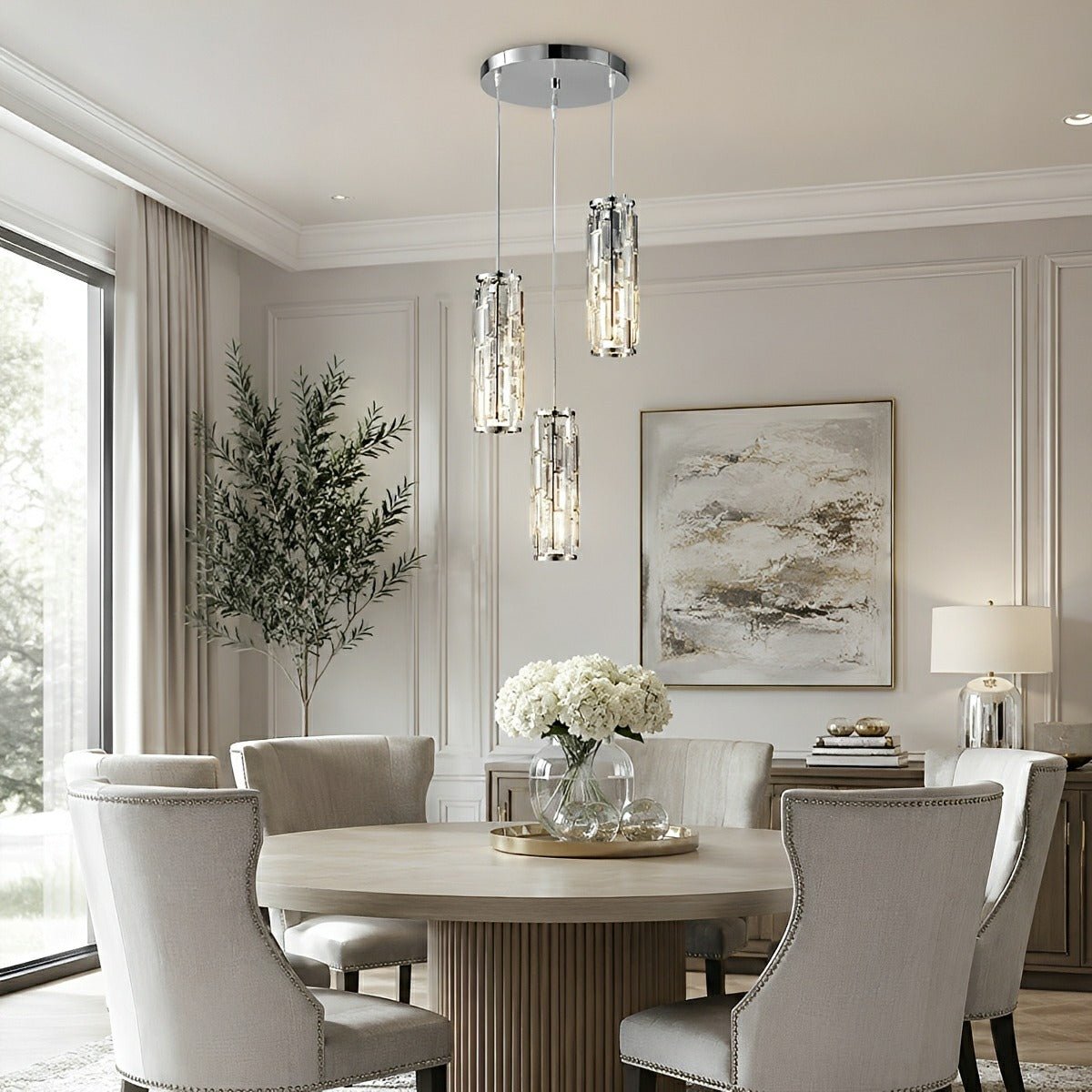 Vintage Industrial Crystal Glass Pendant Light Ceiling Light - Flare Shack