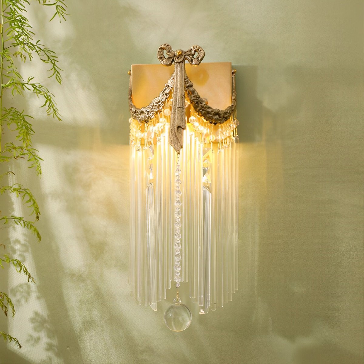 Vintage Luxury Bow Tie Crystal Wall Sconces Light - Flare Shack