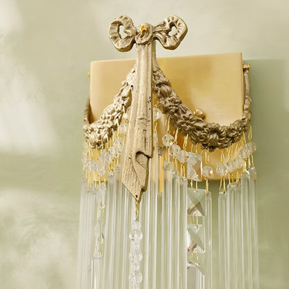 Vintage Luxury Bow Tie Crystal Wall Sconces Light