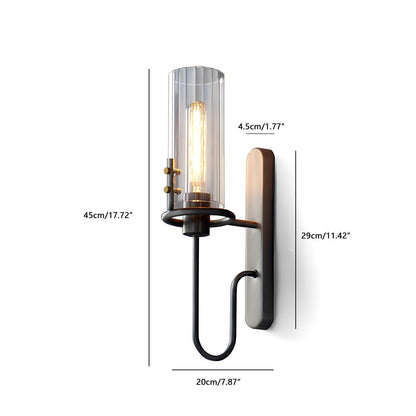 Vintage Luxury Cylinder Crystal LED Indoor Wall Sconces