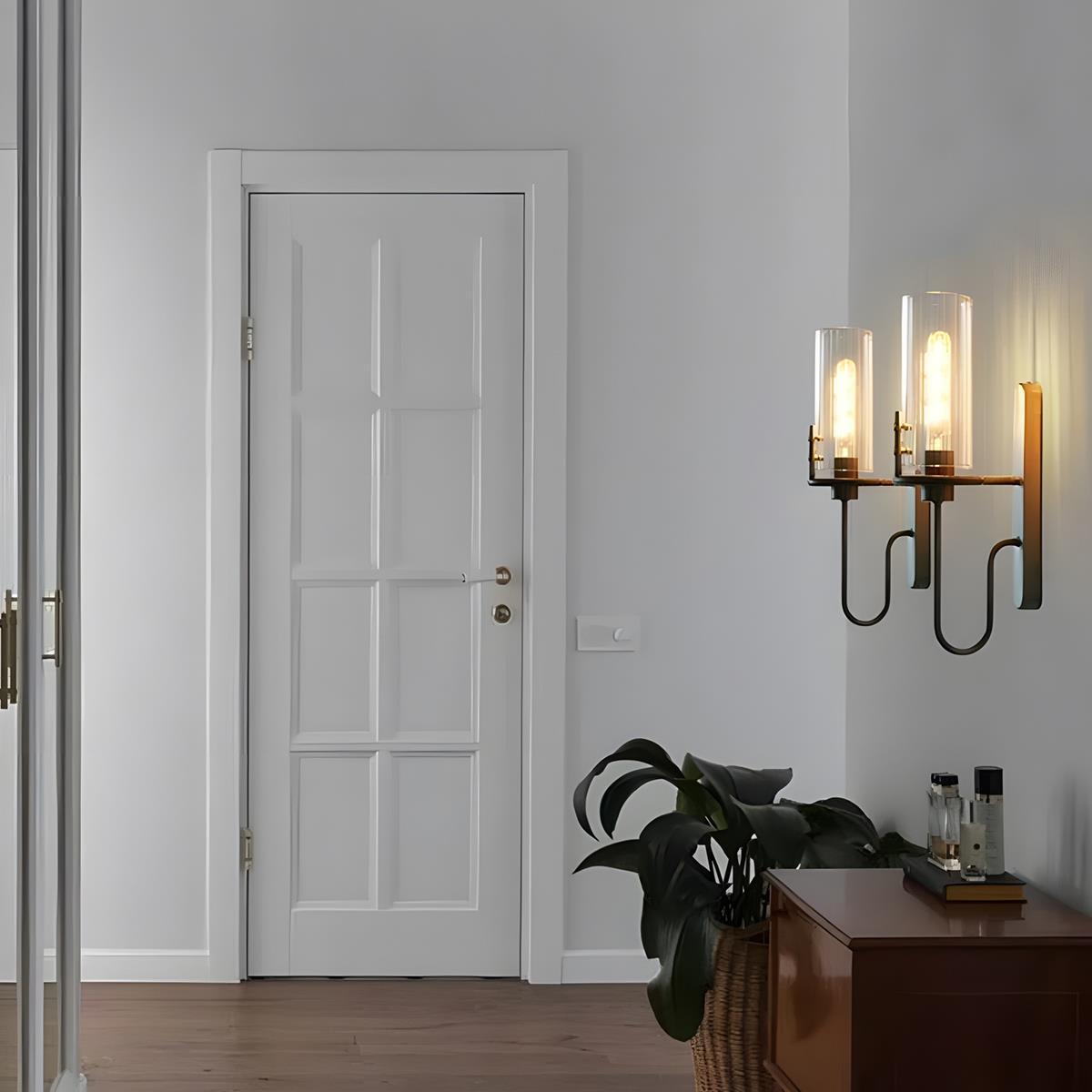 Vintage Luxury Cylinder Crystal LED Indoor Wall Sconces