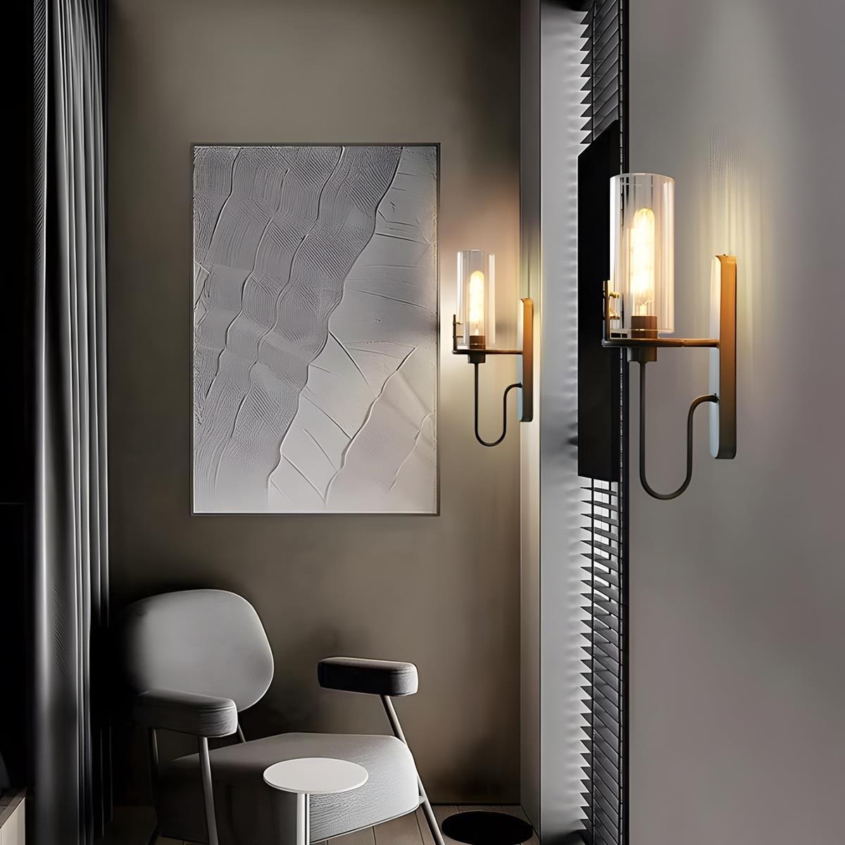 Vintage Luxury Cylinder Crystal LED Indoor Wall Sconces - Flare Shack