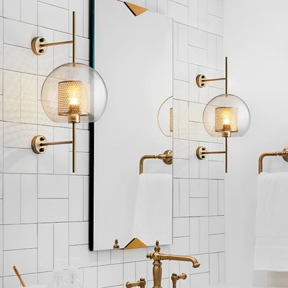 Dimmable Vintage Industrial Glass Globe LED Wall Sconces