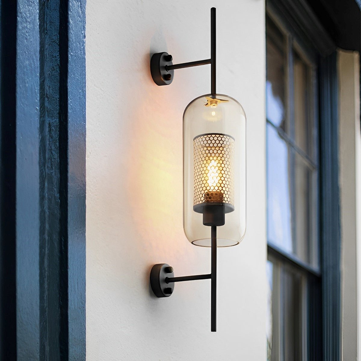 Vintage Luxury Industrial Glass Globe LED Wall Sconces - Flare Shack